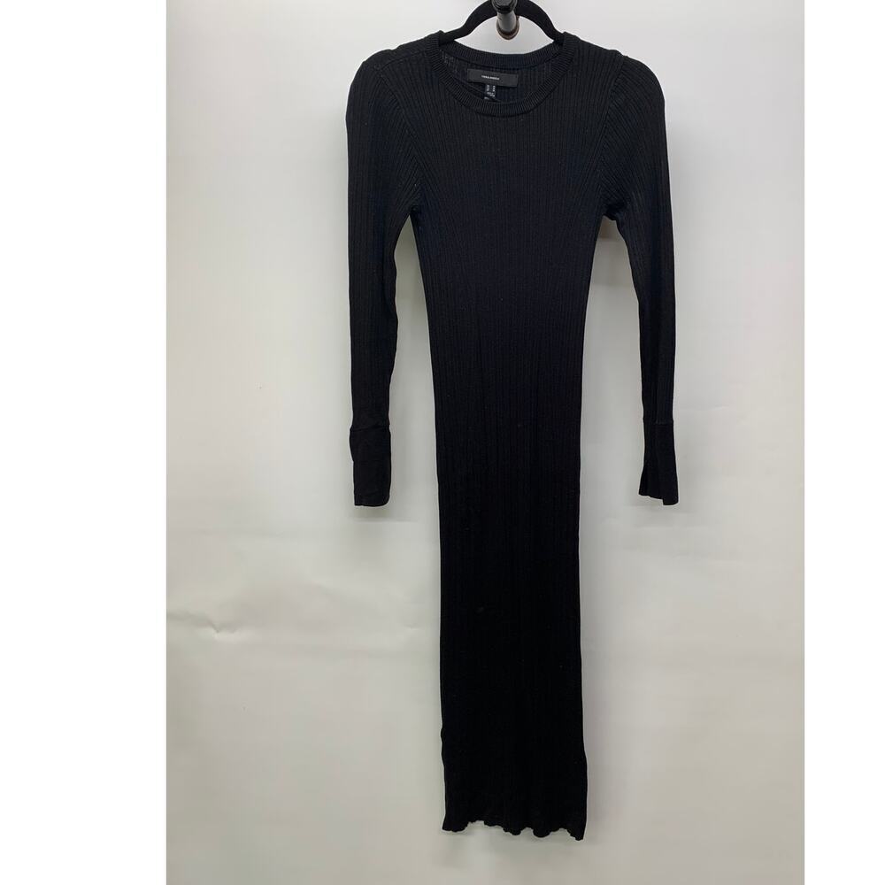 Vero Moda Ridded Black Long Sleeve Dress